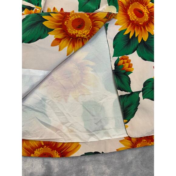 Vintage Sunflower Print Silk One Button Blazer S Sanyo 90's Work Casual Career - Picture 11 of 11